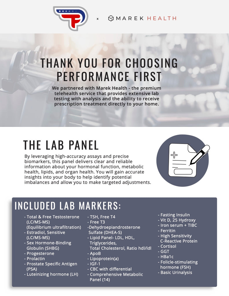 Marek Health - Blood Lab Panels – performancefirstus